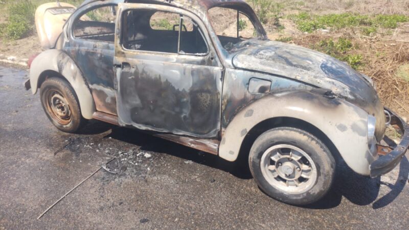 Após discussão homem coloca fogo em seu próprio veículo em Guarantã do Norte