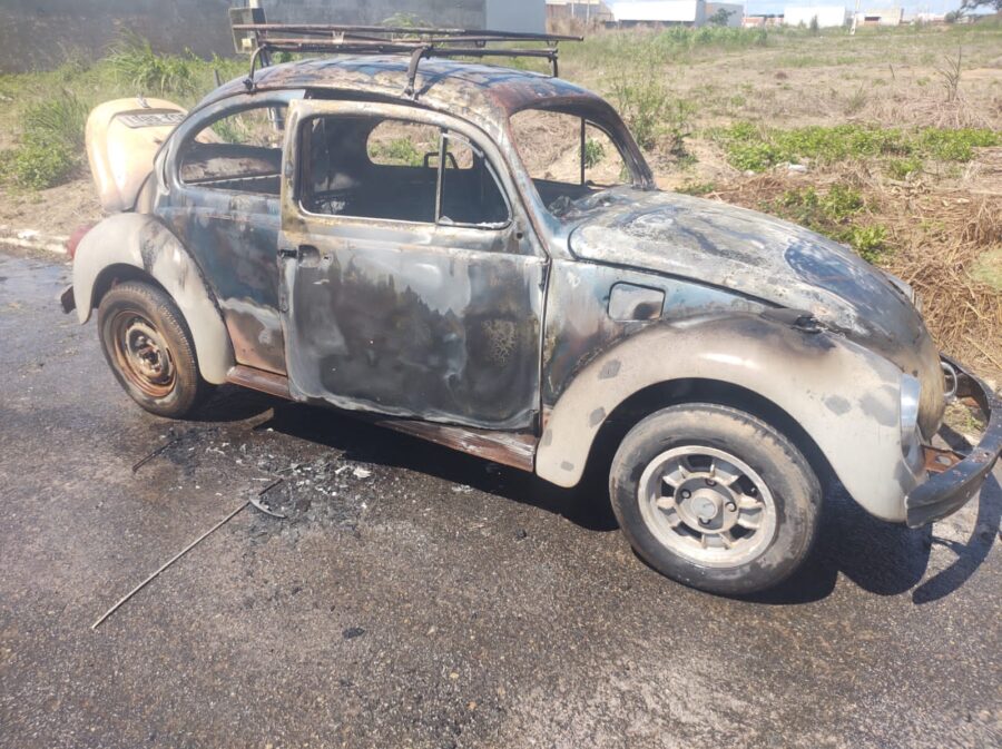 Após discussão homem coloca fogo em seu próprio veículo em Guarantã do Norte