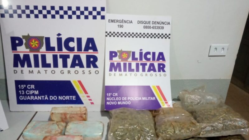 Novo Mundo: PRF, Força Tática e Polícia Militar localizam quase 8kg de drogas escondidas em carro