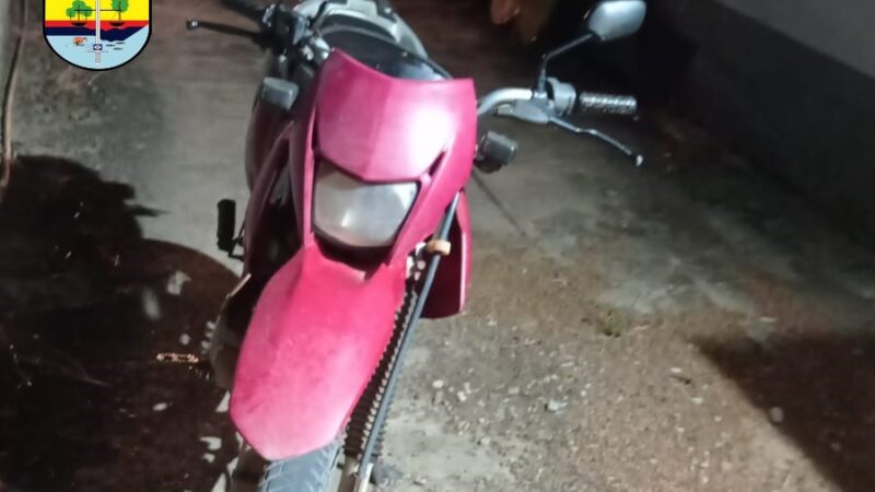 Guarantã: Polícia localiza e recupera motocicleta levada com criminoso; suspeito foi preso