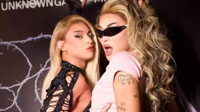 Pabllo Vittar encontra sósia drag queen e momento confunde web