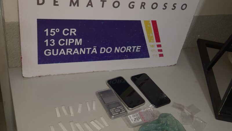 Durante Operação Kratos jovem é preso e menor é apreendido com drogas em Uber em Guarantã do Norte