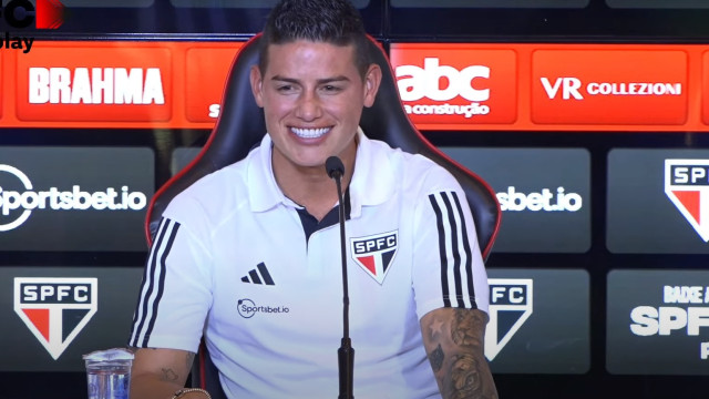 James Rodríguez solta palavrão na apresentação e arranca gargalhadas