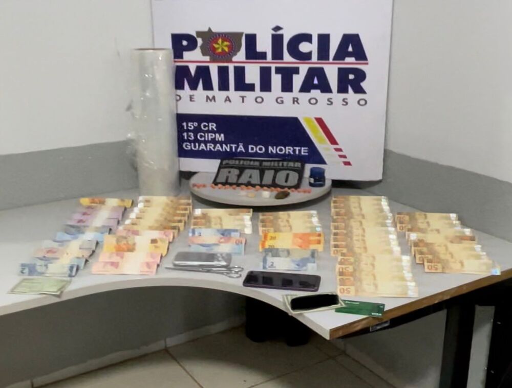Guarantã: Durante Operação Ártemis equipe Raio prende dois jovens por tráfico de drogas