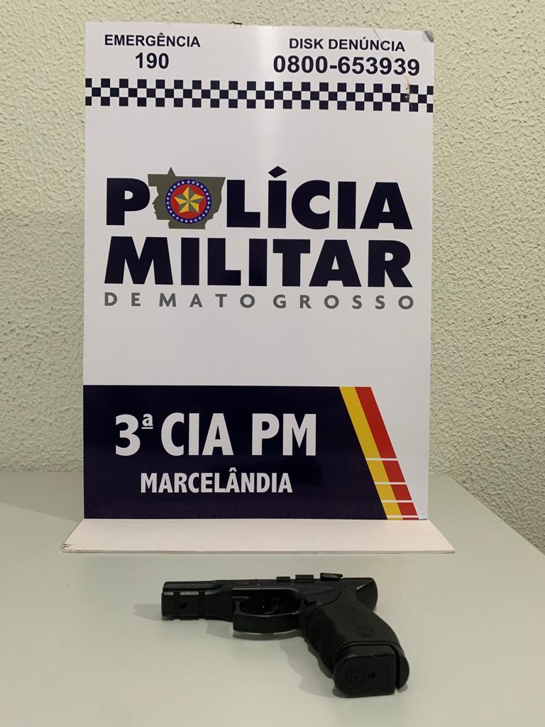 Operação Manos Ferri: Polícia Militar detém indivíduo por porte ilegal de arma de fogo, ameaça, resistência e desobediência em Marcelândia