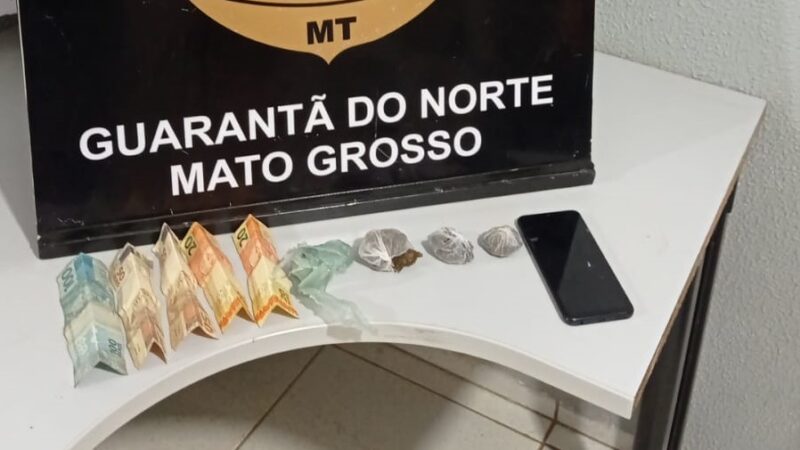 Guarantã do Norte: Policia Civil detêm traficante e menor, no momento em que comercializavam drogas