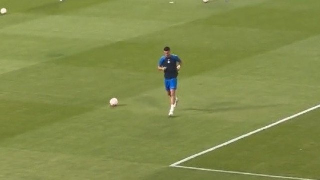 O gesto de Cristiano Ronaldo no aquecimento que conquistou os torcedores