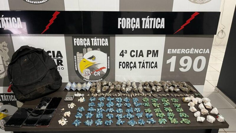 Novo Mundo: Força Tática prende 6 suspeitos por tráfico de drogas