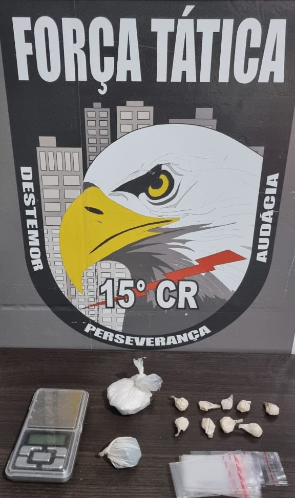 Força Tática prende jovem e apreende menor por tráfico de drogas em Guarantã do Norte