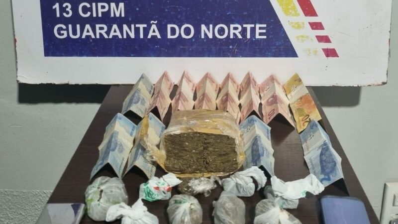 Jovem é preso e menor é apreendido com maconha em Guarantã do Norte