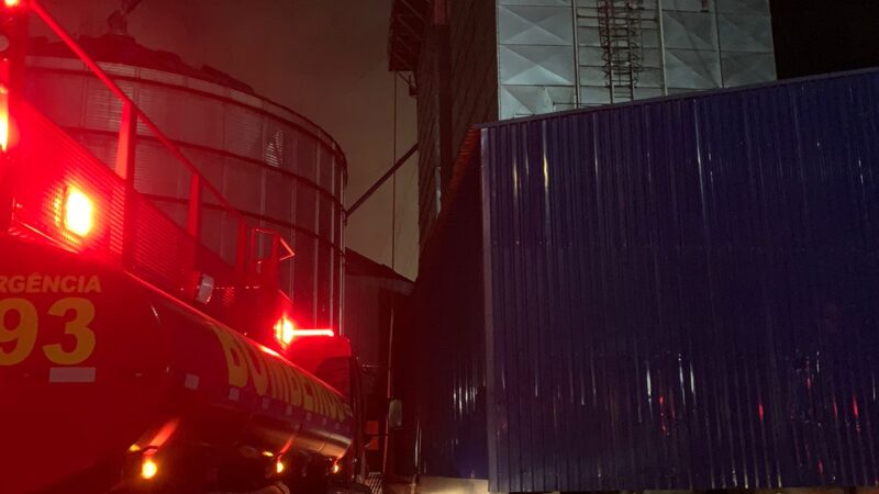 Matupá: Secador de grãos pega fogo
