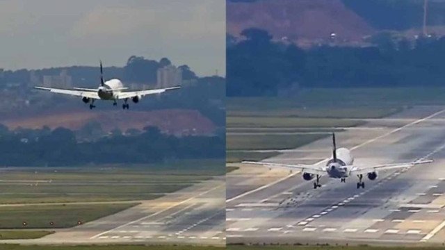 Avião faz pouso de emergência com uma roda a menos em Guarulhos