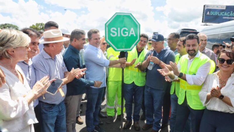 Governador de Mato Grosso entrega os primeiros 15 km da BR-163 e anuncia mais 88 km de duplicação