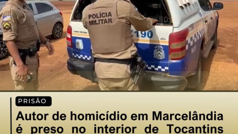 Autor de homicídio em Marcelândia é preso no interior do Tocantins após diligências integradas