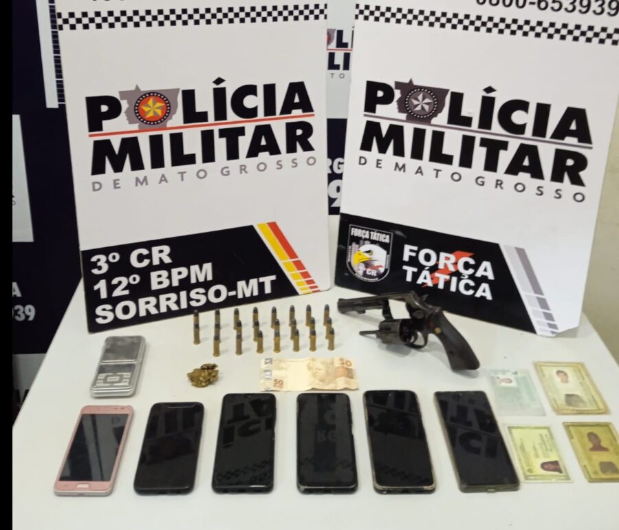 Sorriso: Polícia Militar prende cinco suspeitos por roubo, receptação e formação de quadrilha