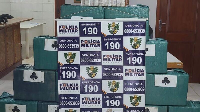 Polícia Militar apreende 465 quilos de cocaína em Vila Bela da Santíssima Trindade após queda de aeronave