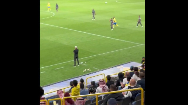 Gato invade campo e rouba a cena em jogo de Cristiano Ronaldo