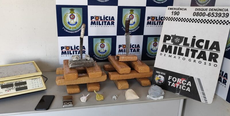 Polícia prende jovem por tráfico de drogas em Cuiabá