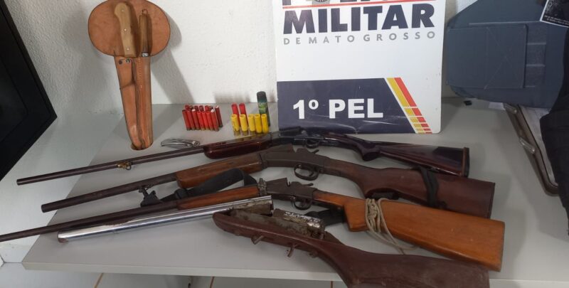 Polícia prende dois homens por posse ilegal de arma em Apiacás