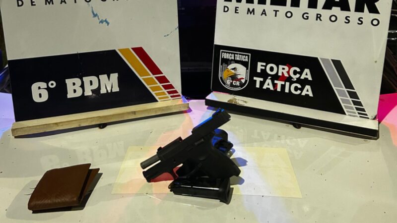 Polícia Militar prende dois indivíduos por porte ilegal de arma de fogo em Cáceres