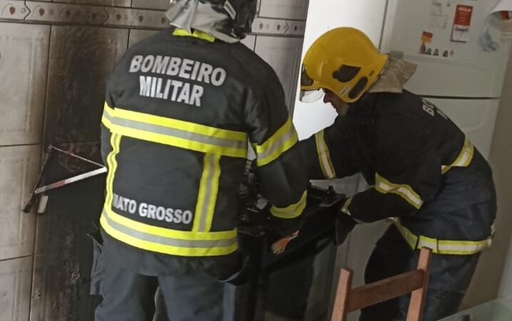 Incêndio em residência de Lucas do Rio Verde é controlado pelo Corpo de Bombeiros Militar de Mato Grosso