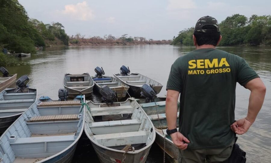 Fiscalização da Sema-MT e Polícia Militar resulta em apreensão e condução de pescadores em Lucas do Rio Verde