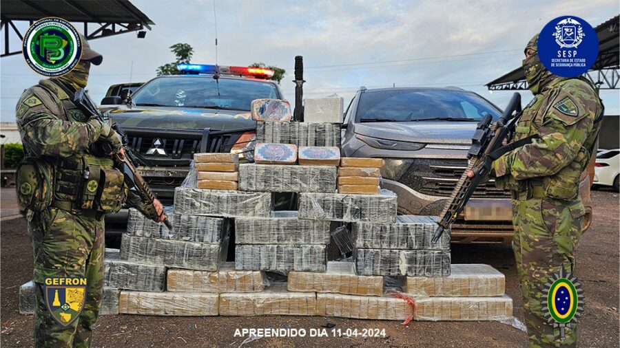 Gefron apreende 232 quilos de drogas em operação na fronteira de Mato Grosso em Porto Esperidião