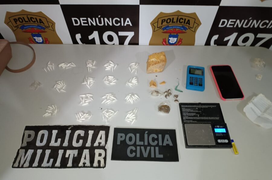 Policiais prendem casal por tráfico de drogas no Distrito de Eldorado, em Tapurah