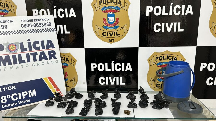 Policiais prendem suspeito de tráfico durante investigação de violência doméstica em Campo Verde