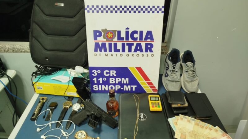Polícia detém suspeitos de roubo e direção perigosa em Sinop