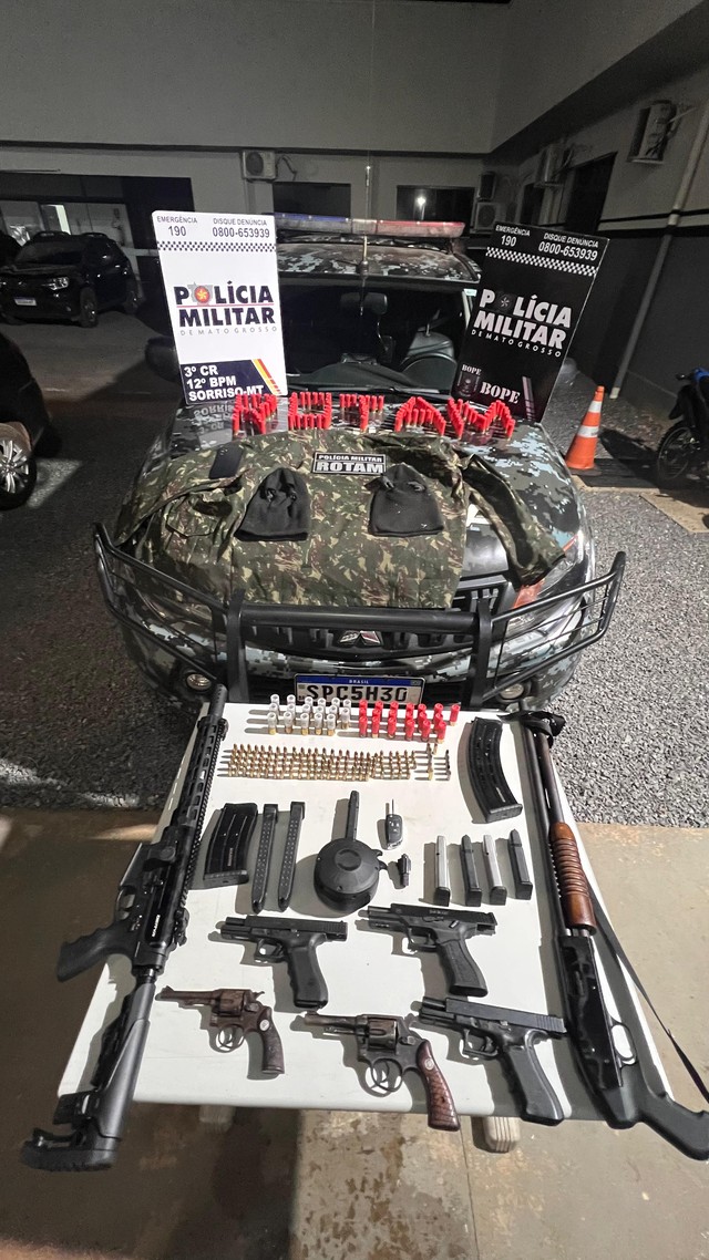 Prisão em Sorriso: Suspeitos são detidos com arsenal de armas e planos de execução