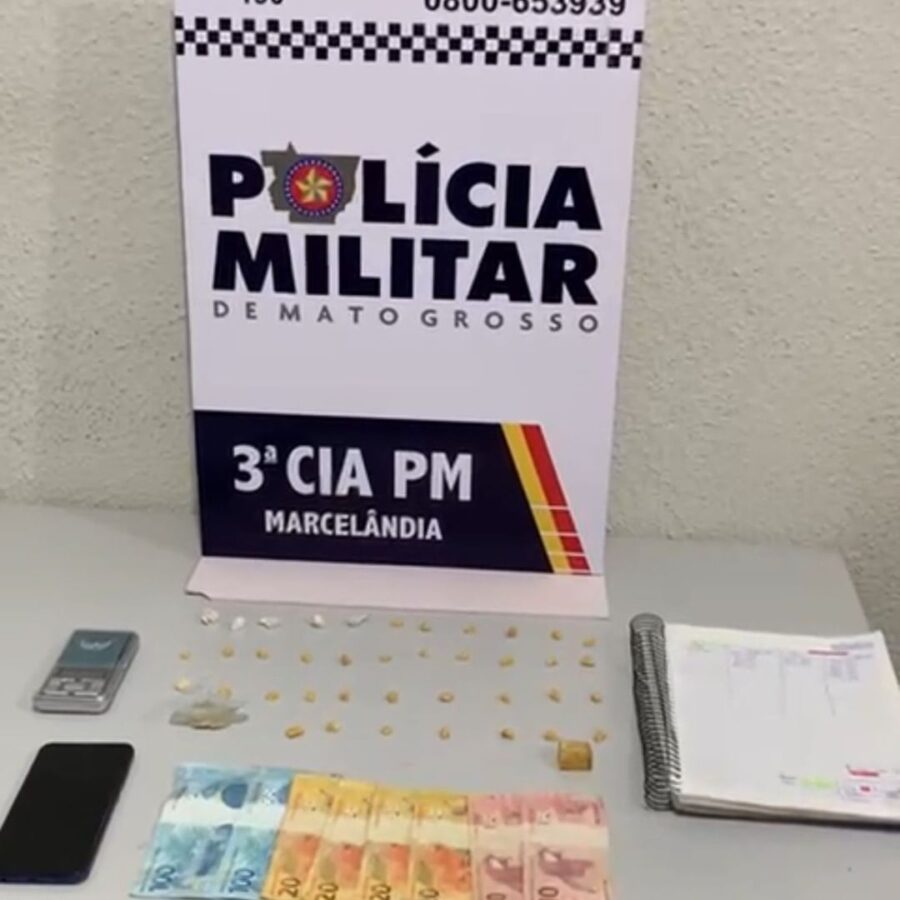 Ação conjunta entre a Polícia Civil e a Polícia Militar resulta na prisão de um indivíduo por tráfico de drogas em Marcelândia