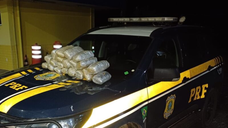 Apreensão de 10 quilos de maconha em operação da Polícia Civil e PRF em Cáceres na BR-070