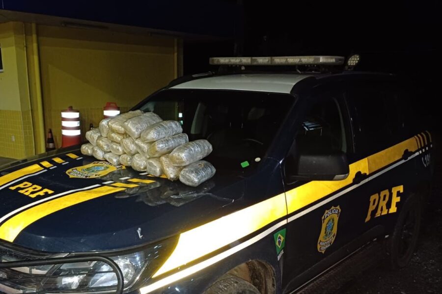Apreensão de 10 quilos de maconha em operação da Polícia Civil e PRF em Cáceres na BR-070