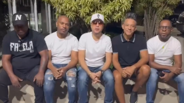 Molejo anuncia novo trabalho durante velório do cantor Anderson Leonardo