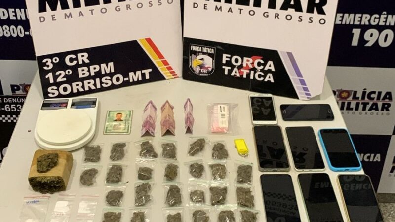 Força Tática prende grupo por crimes de tráfico e receptação em Sorriso