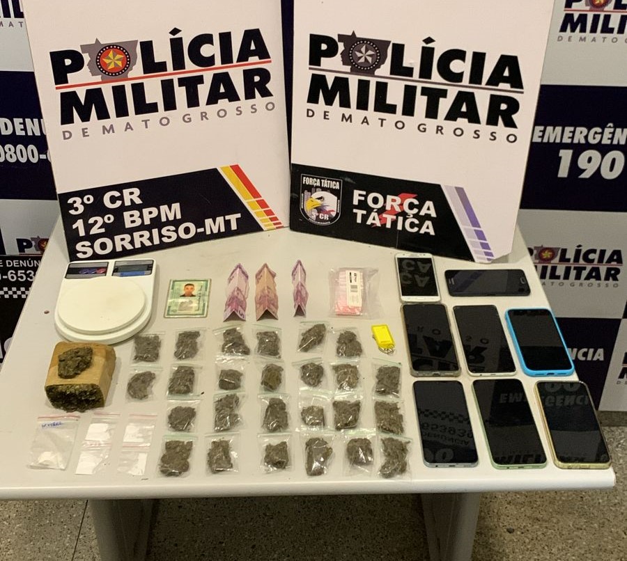 Força Tática prende grupo por crimes de tráfico e receptação em Sorriso