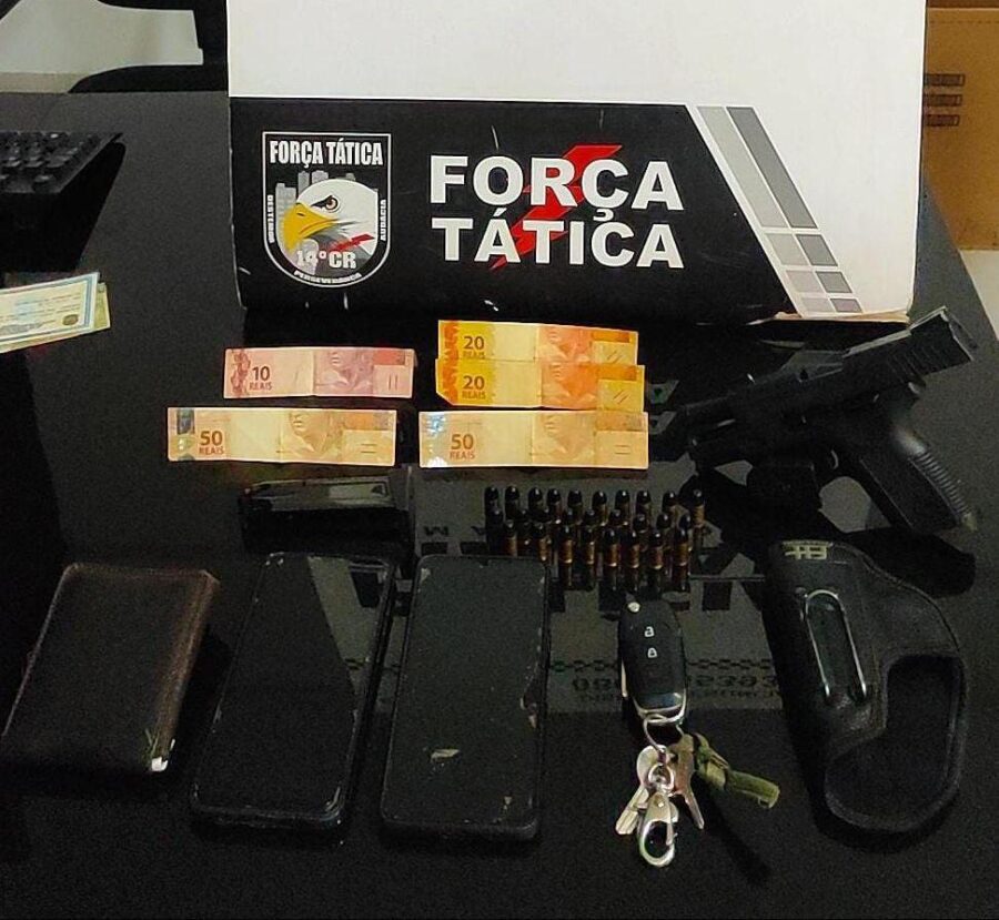 Força Tática realiza prisão por porte ilegal de arma de fogo em Nova Mutum