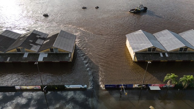 Nível do Guaíba sobe em Porto Alegre e crise se agrava no Rio Grande do Sul