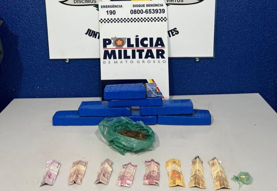 Polícia Militar prende dois homens em flagrante por tráfico de drogas em Peixoto de Azevedo