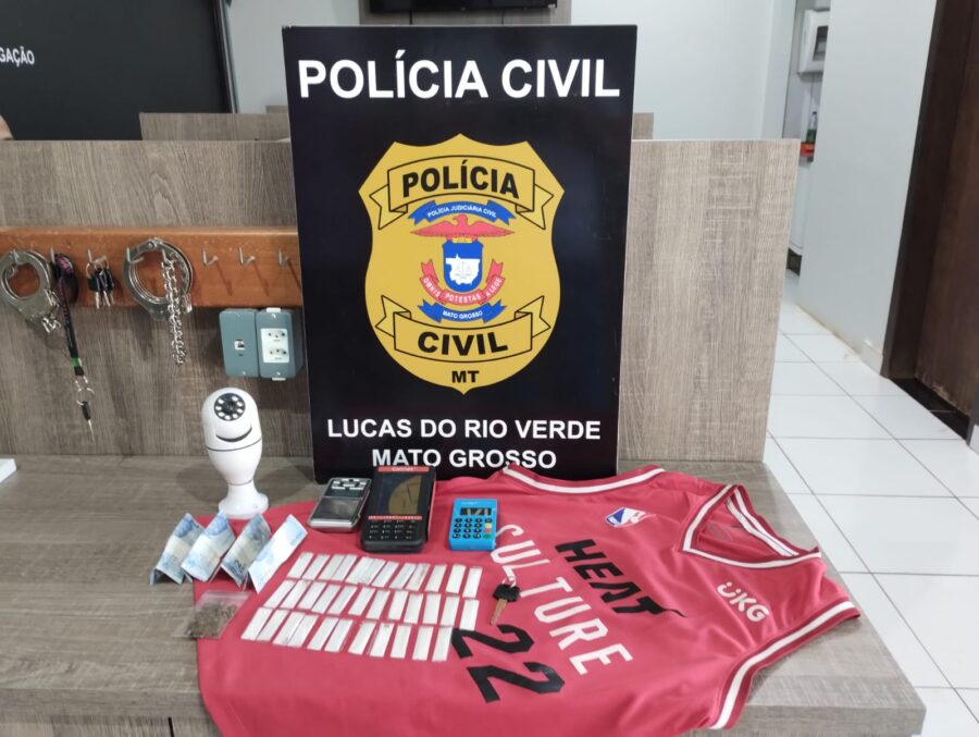 Polícia Civil prende jovem envolvido com tráfico de drogas em Lucas do Rio Verde