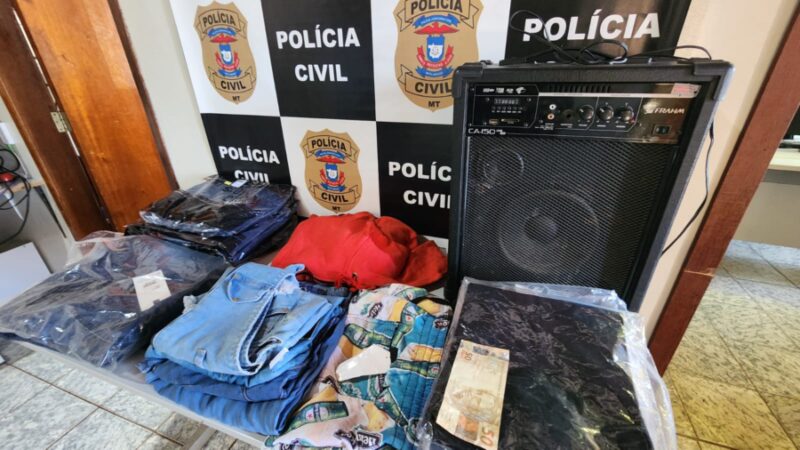 Suspeito de furto em loja é preso em flagrante em Arenápolis