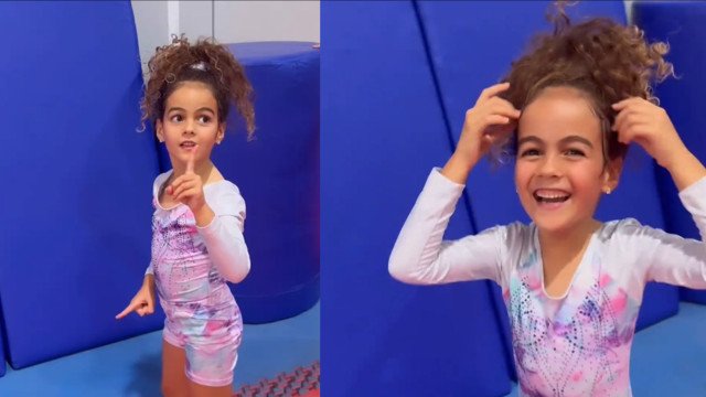 Veja Alana, filha de Cristiano Ronaldo e Georgina, na ginástica