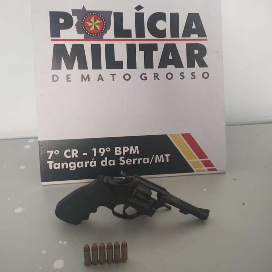 Polícia Militar prende homem por porte ilegal de arma de fogo em Tangará da Serra