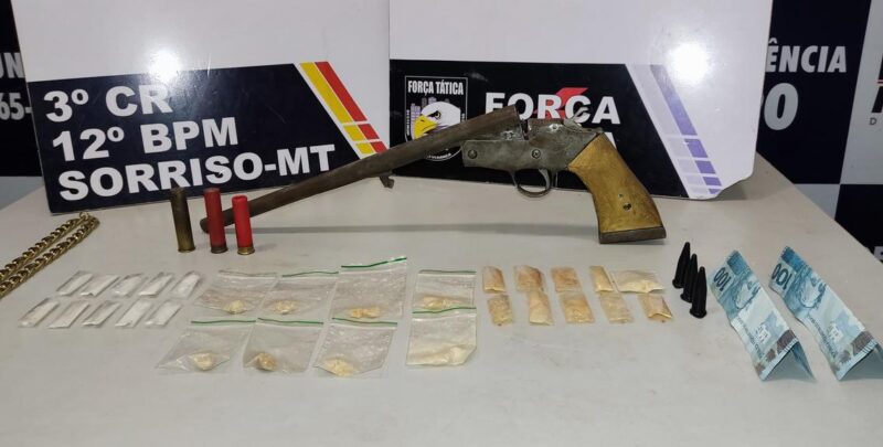 Três adolescentes apreendidos e um homem preso por associação criminosa e tráfico de drogas em Sorriso