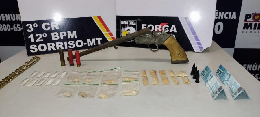 Três adolescentes apreendidos e um homem preso por associação criminosa e tráfico de drogas em Sorriso