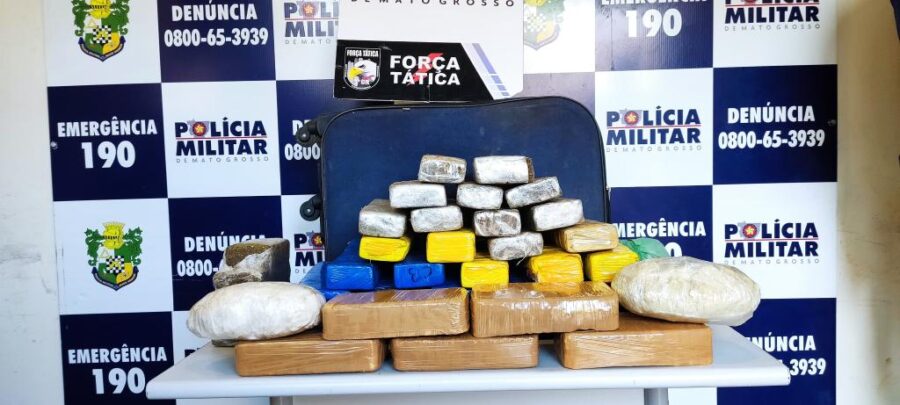 Polícia Militar prende homem com 37 quilos de drogas em Sorriso