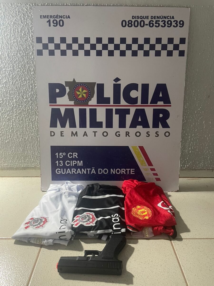 Furto em loja de caça e pesca é interrompido pela Polícia em Guarantã do Norte: Suspeito preso com simulacro de arma