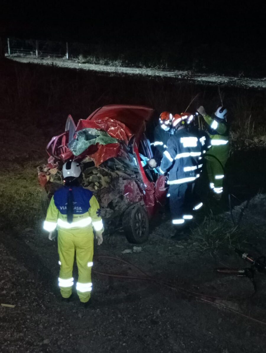 Grave acidente na BR-163 entre Guarantã do Norte e Matupá envolve automóvel e carreta e tira a vida de um homem