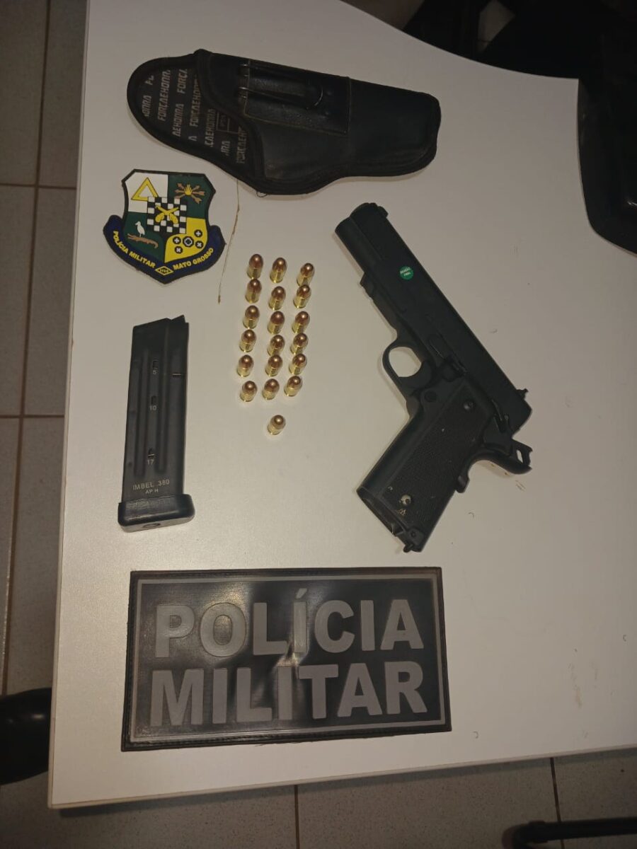 PM de Guarantã do Norte prende homem por porte ilegal de arma de fogo e realiza patrulhamento ostensivo